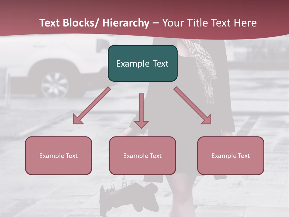 Urban Female Umbrella PowerPoint Template