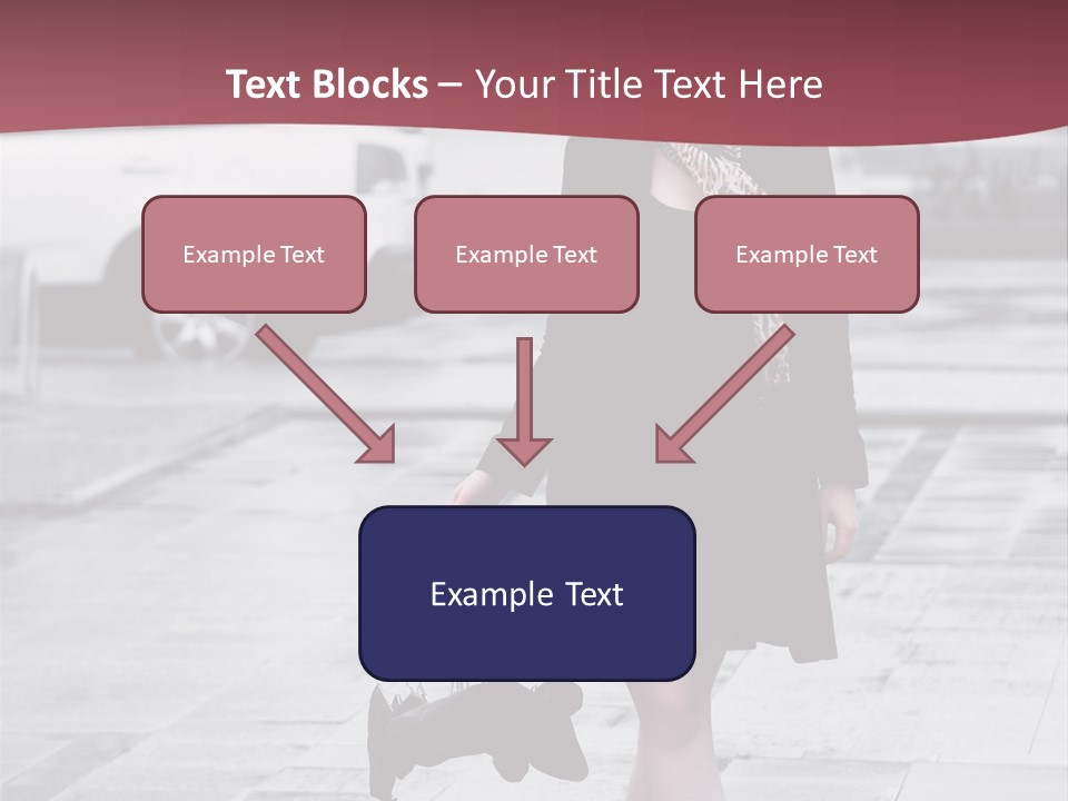 Urban Female Umbrella PowerPoint Template