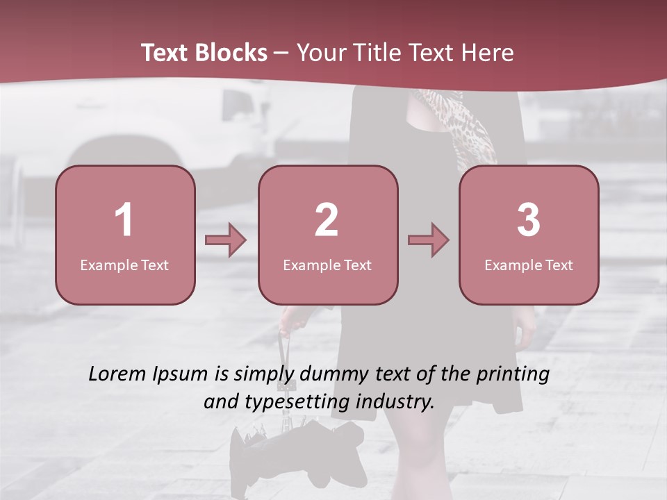 Urban Female Umbrella PowerPoint Template