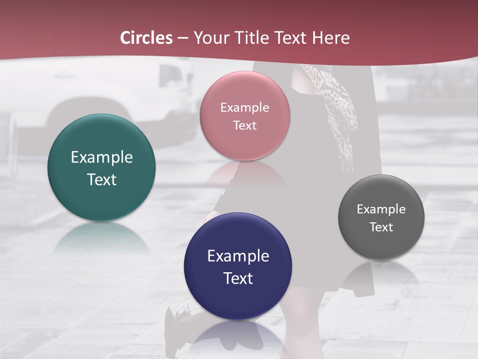 Urban Female Umbrella PowerPoint Template