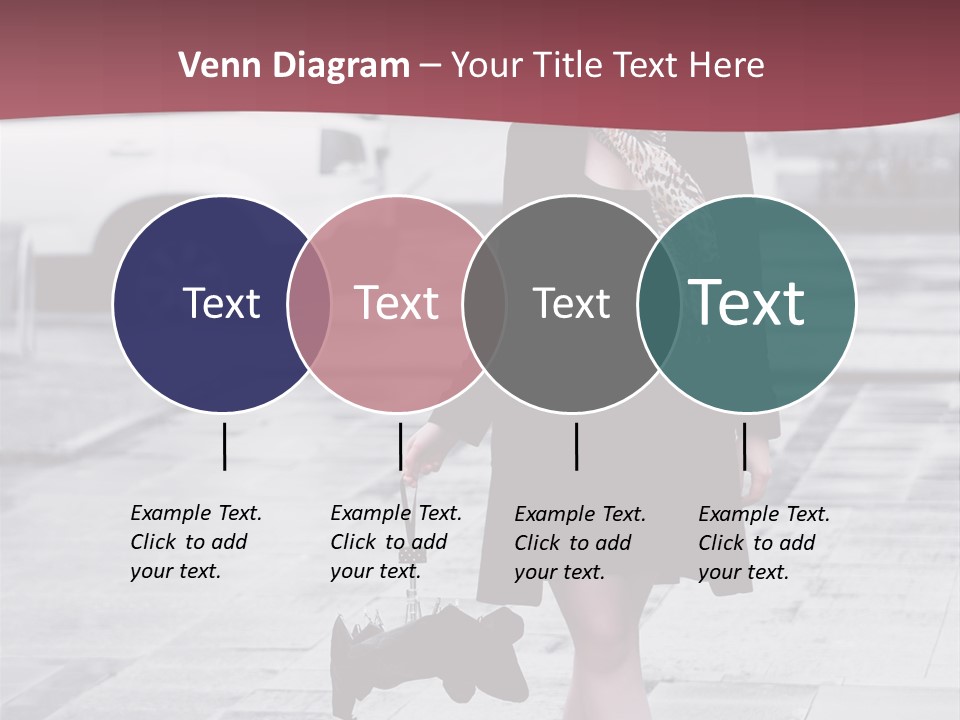 Urban Female Umbrella PowerPoint Template