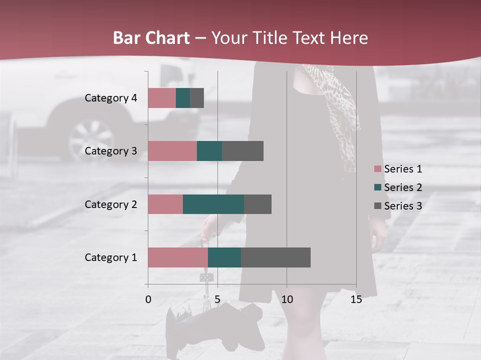 Urban Female Umbrella PowerPoint Template