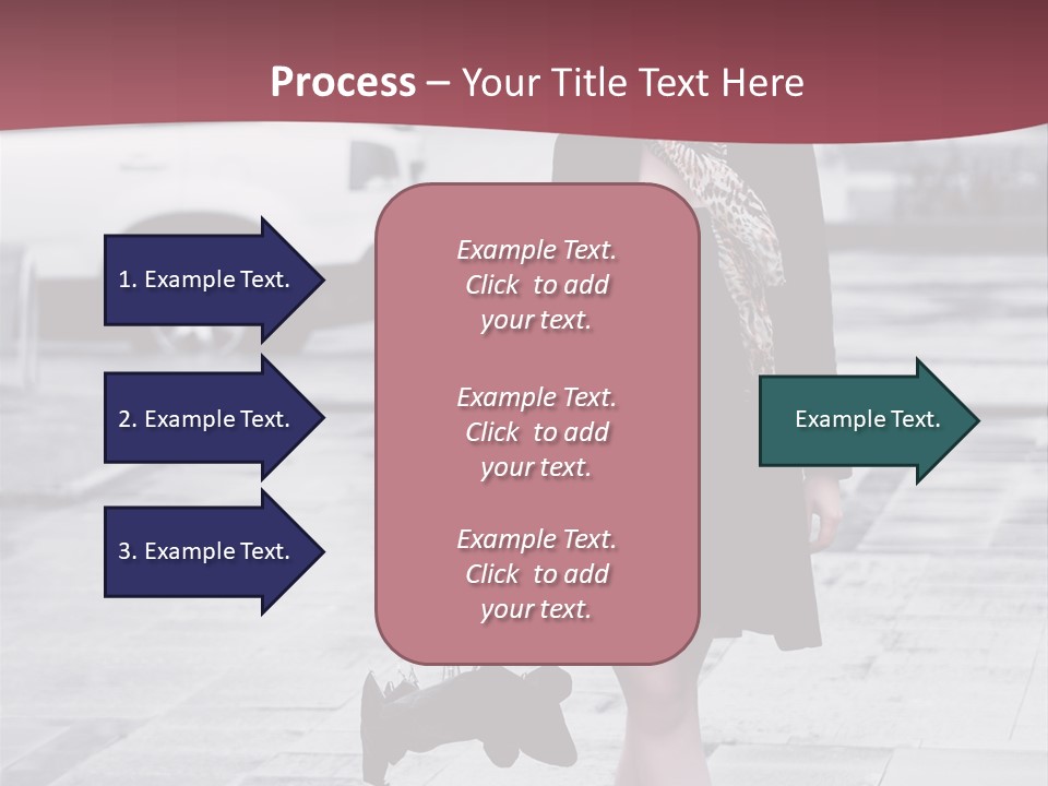 Urban Female Umbrella PowerPoint Template