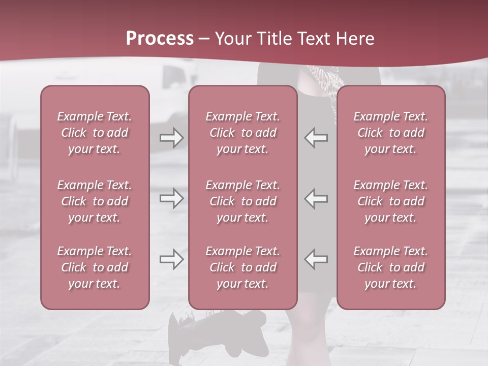 Urban Female Umbrella PowerPoint Template