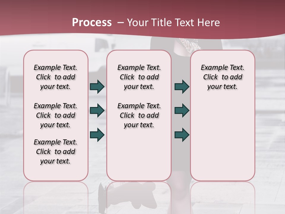 Urban Female Umbrella PowerPoint Template