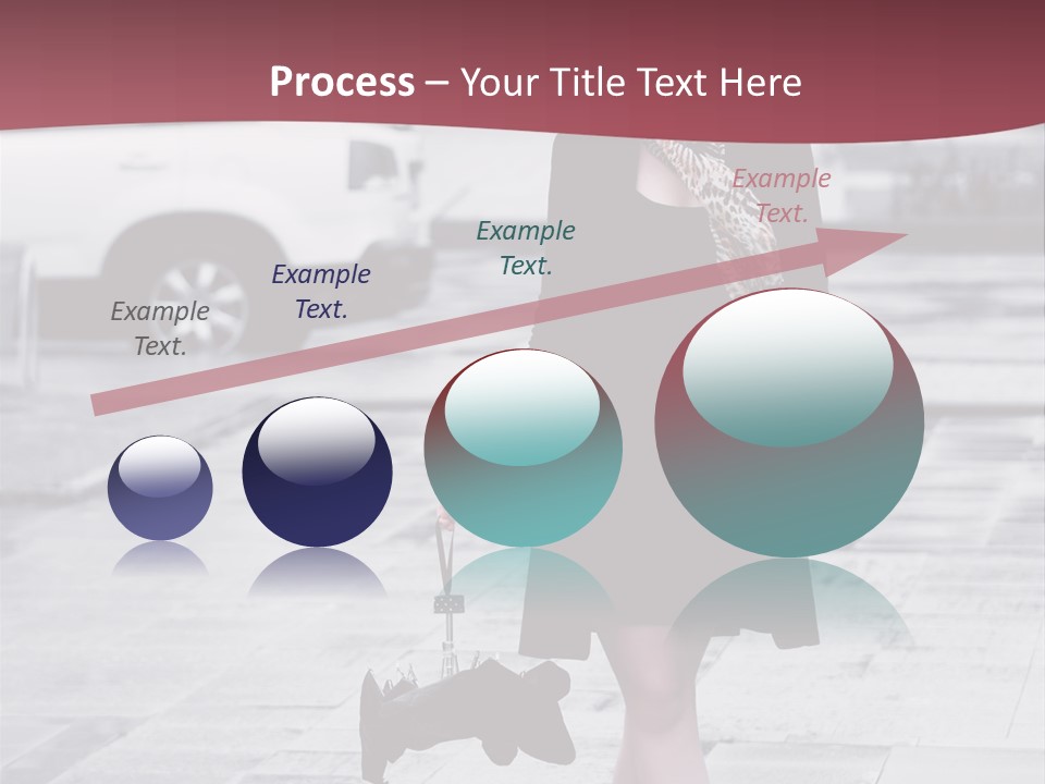 Urban Female Umbrella PowerPoint Template