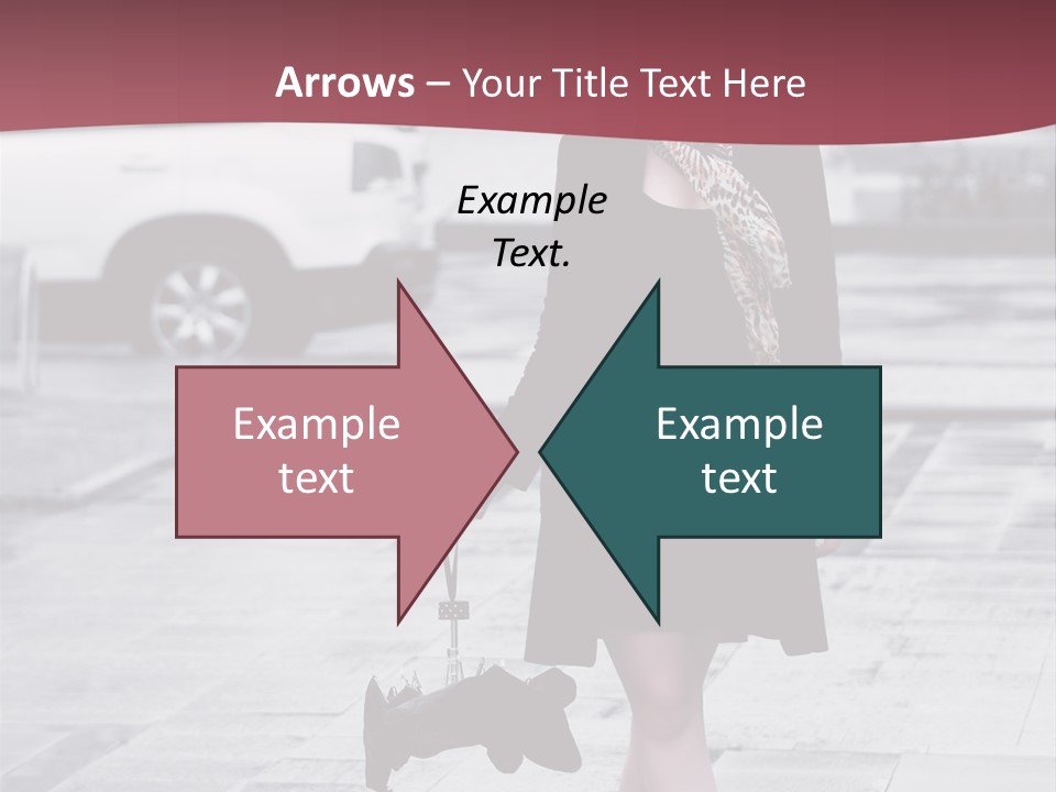 Urban Female Umbrella PowerPoint Template