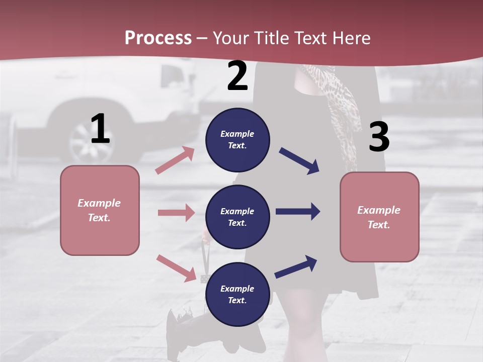 Urban Female Umbrella PowerPoint Template