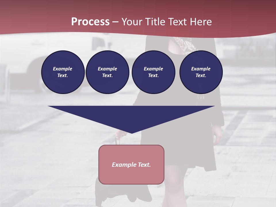 Urban Female Umbrella PowerPoint Template