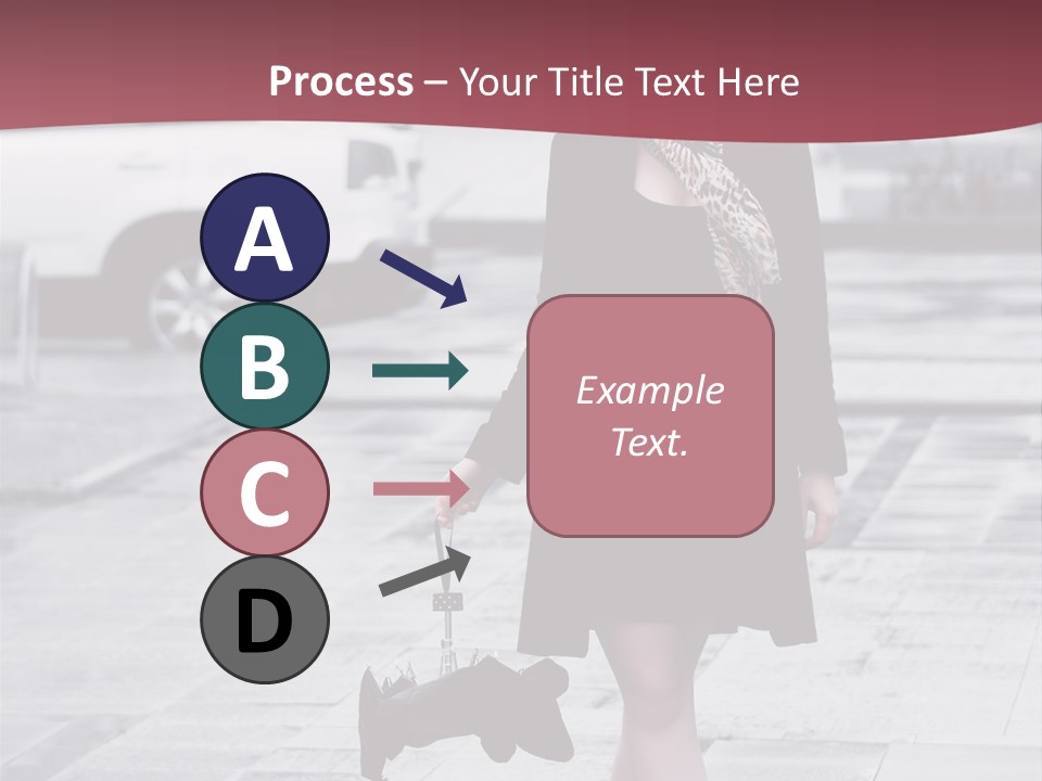 Urban Female Umbrella PowerPoint Template