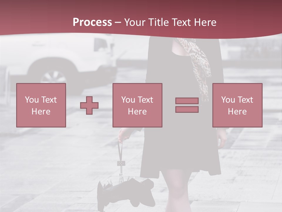 Urban Female Umbrella PowerPoint Template