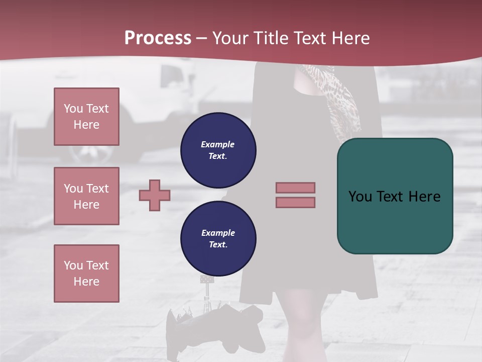 Urban Female Umbrella PowerPoint Template