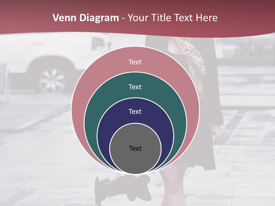 Urban Female Umbrella PowerPoint Template