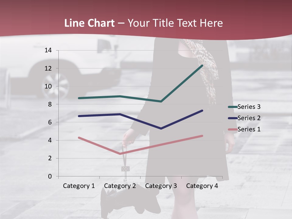Urban Female Umbrella PowerPoint Template