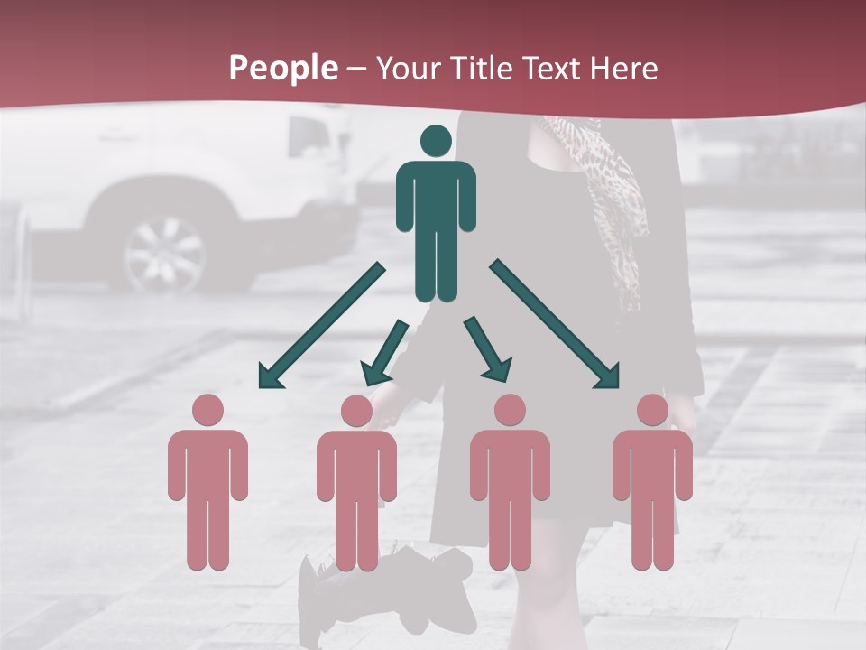Urban Female Umbrella PowerPoint Template
