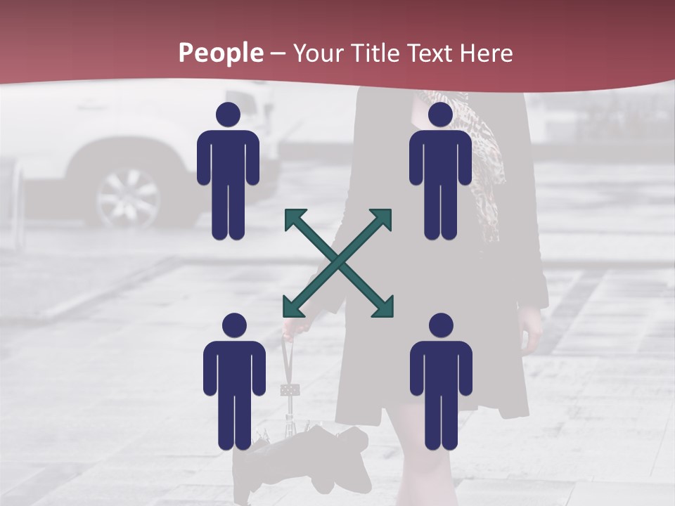 Urban Female Umbrella PowerPoint Template