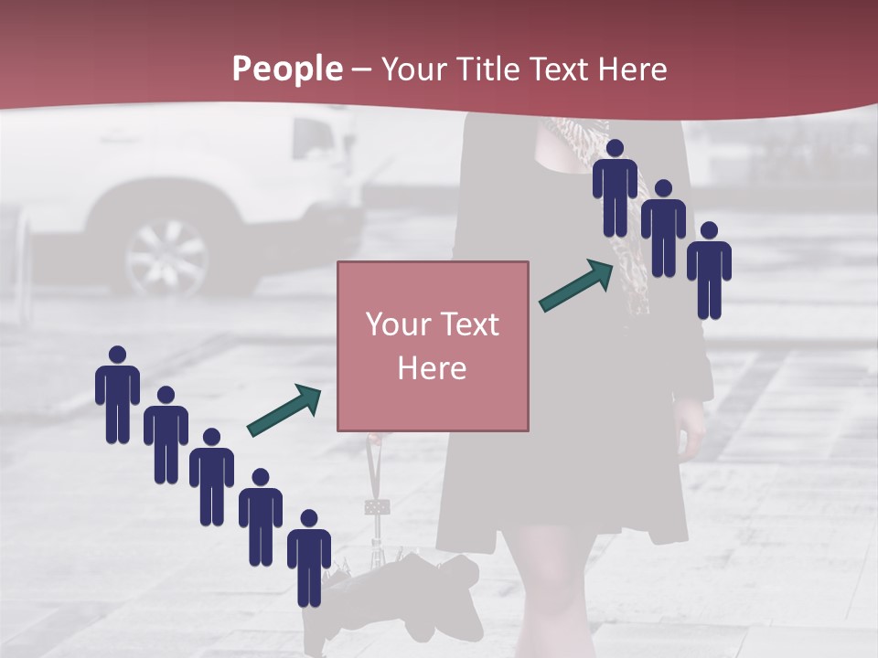 Urban Female Umbrella PowerPoint Template