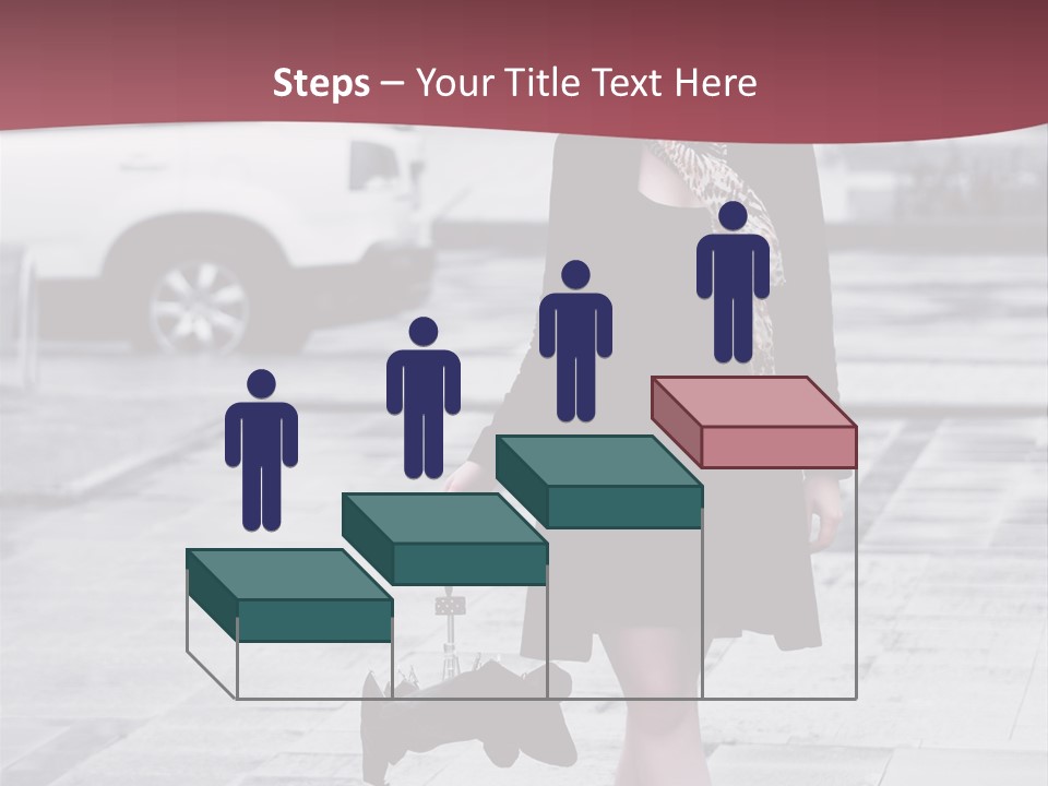 Urban Female Umbrella PowerPoint Template