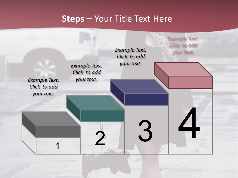 Urban Female Umbrella PowerPoint Template