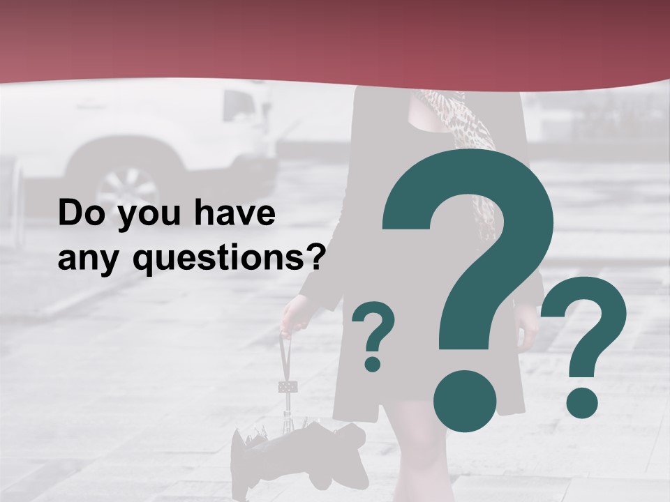 Urban Female Umbrella PowerPoint Template