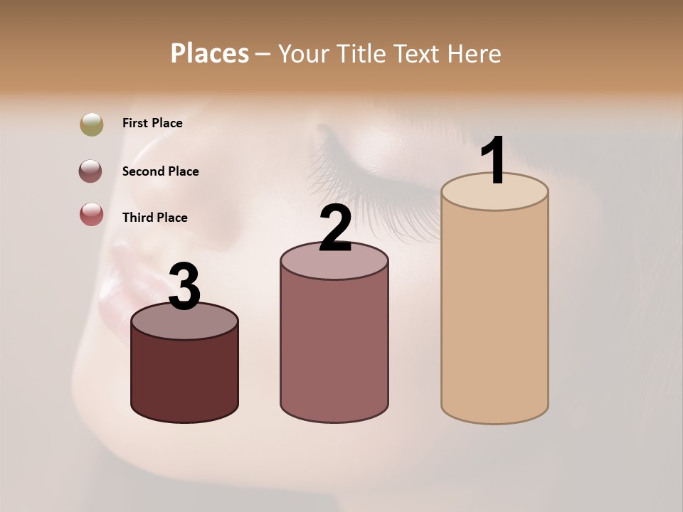 Haircut Girl Red PowerPoint Template