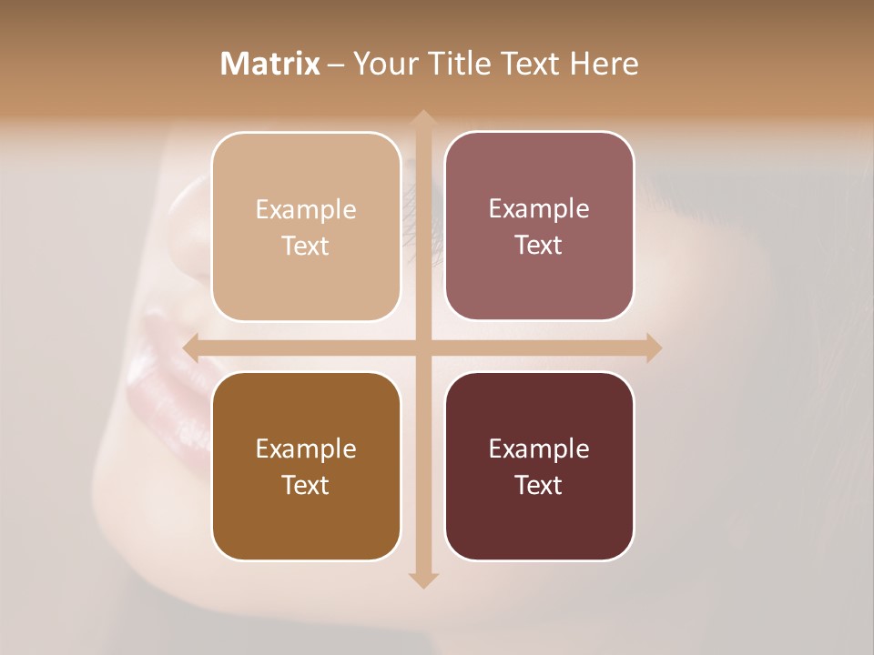 Haircut Girl Red PowerPoint Template