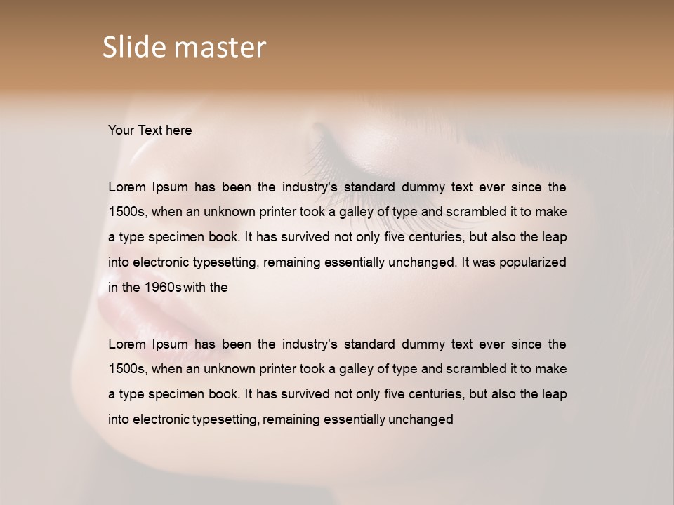 Haircut Girl Red PowerPoint Template