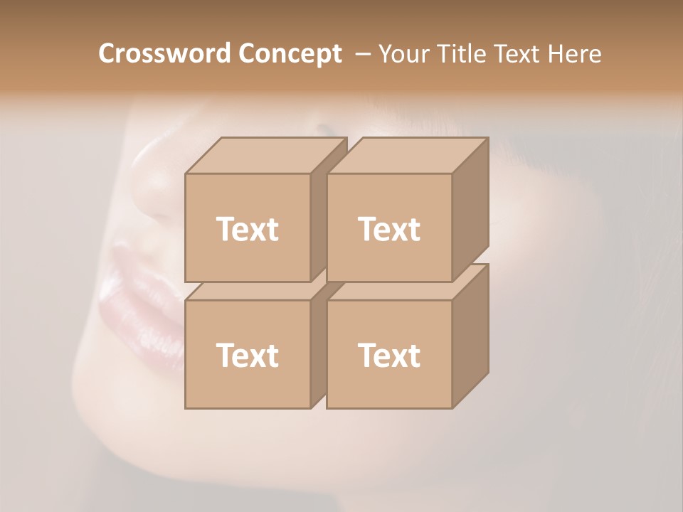 Haircut Girl Red PowerPoint Template