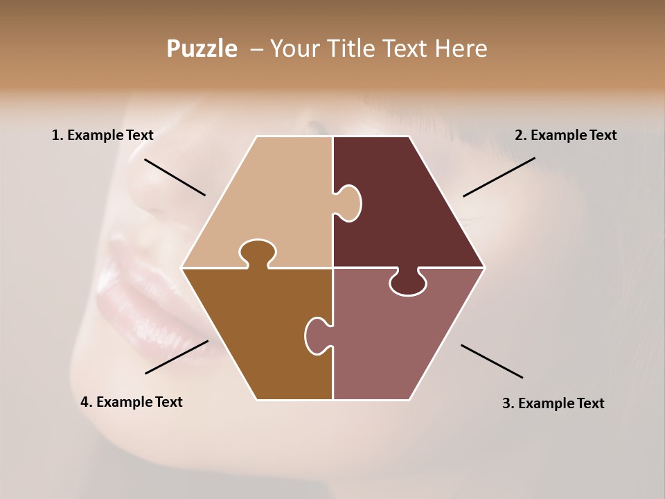 Haircut Girl Red PowerPoint Template