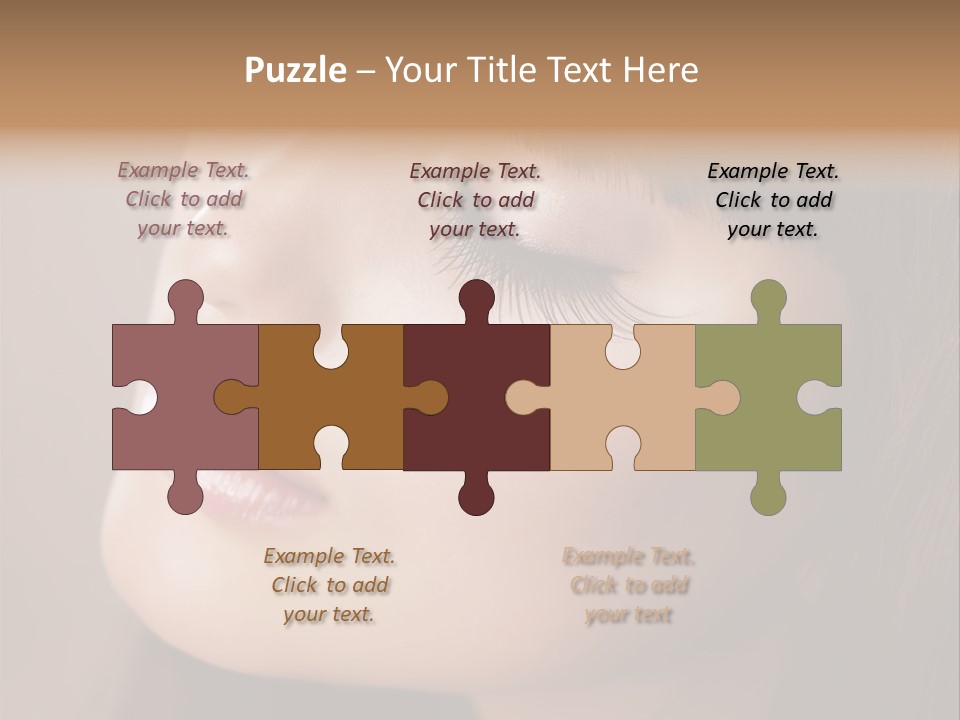 Haircut Girl Red PowerPoint Template