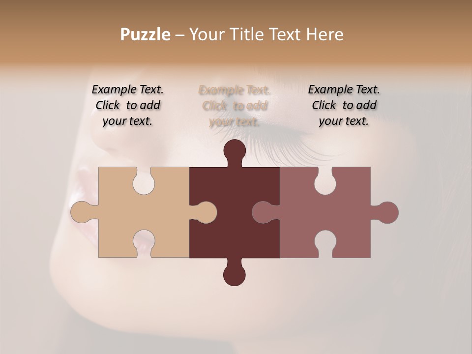 Haircut Girl Red PowerPoint Template