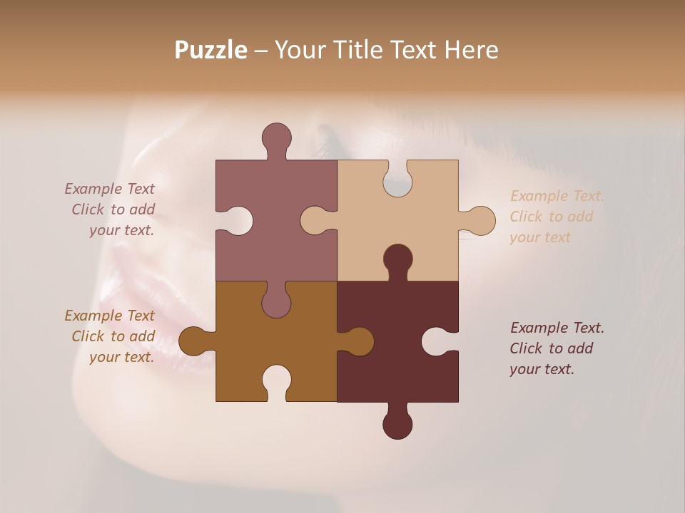 Haircut Girl Red PowerPoint Template