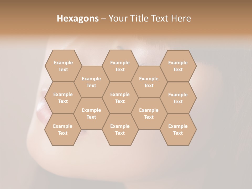 Haircut Girl Red PowerPoint Template