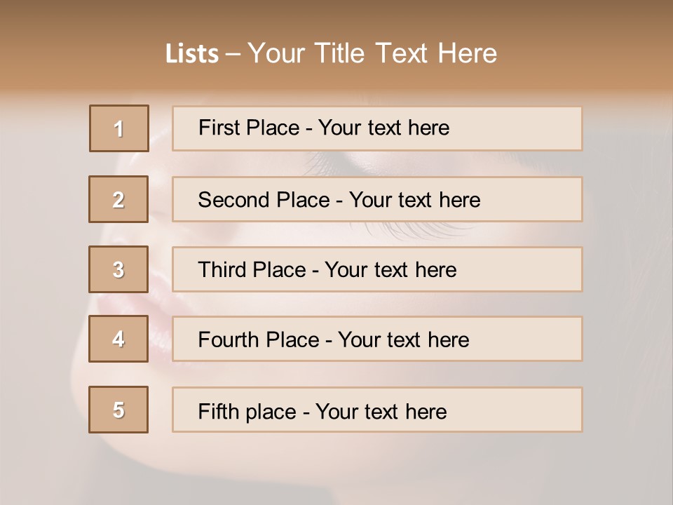 Haircut Girl Red PowerPoint Template