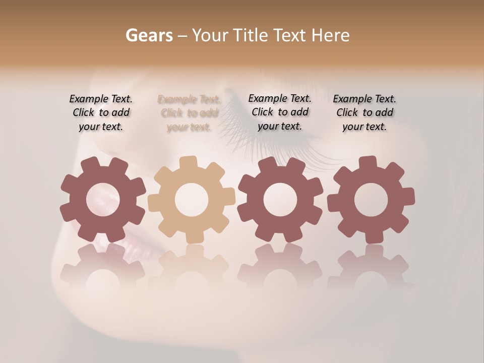 Haircut Girl Red PowerPoint Template