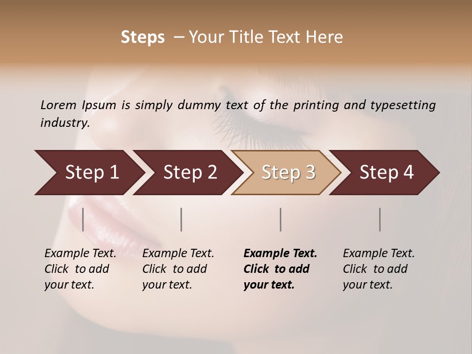 Haircut Girl Red PowerPoint Template