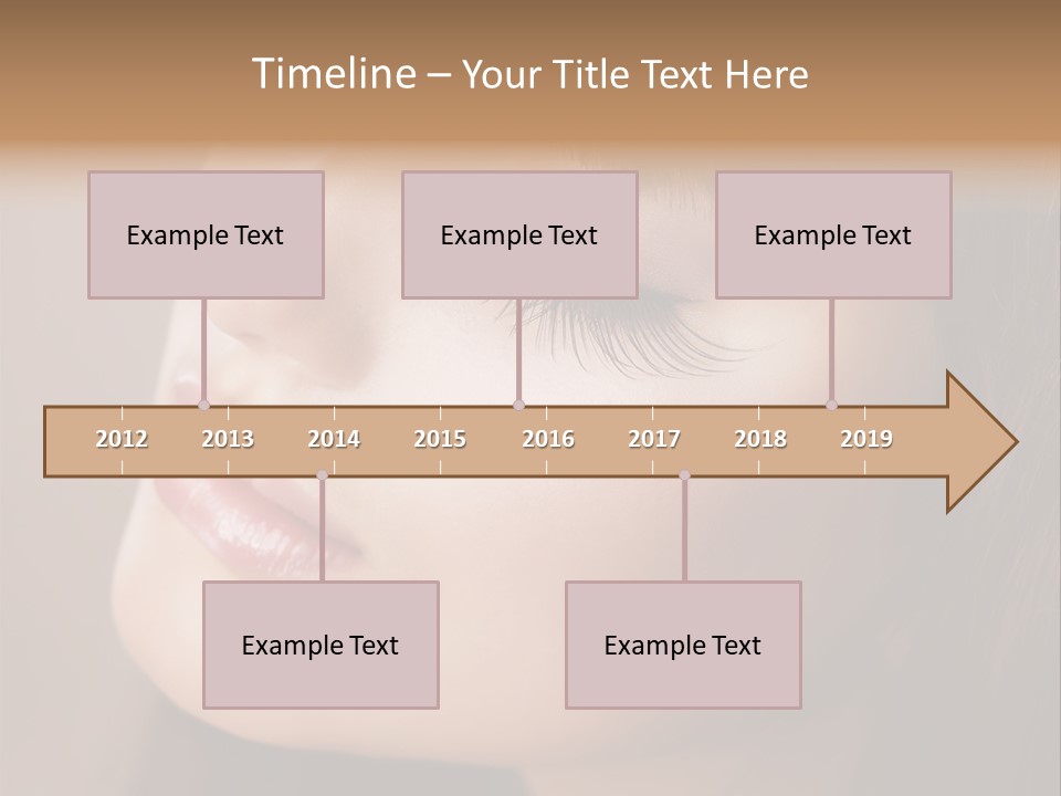 Haircut Girl Red PowerPoint Template