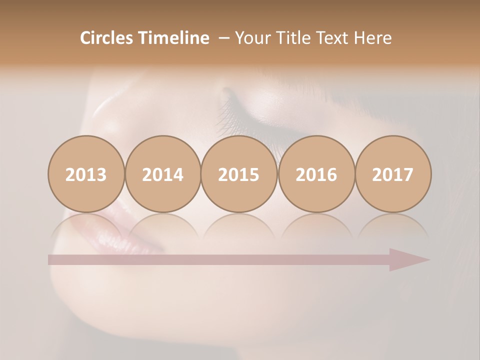 Haircut Girl Red PowerPoint Template