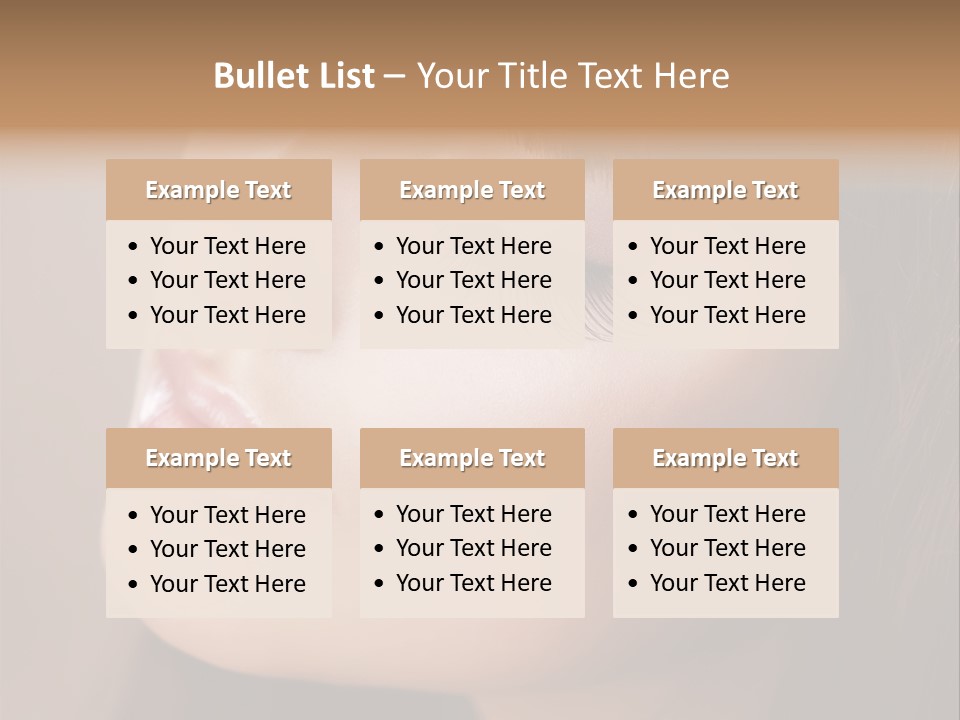 Haircut Girl Red PowerPoint Template