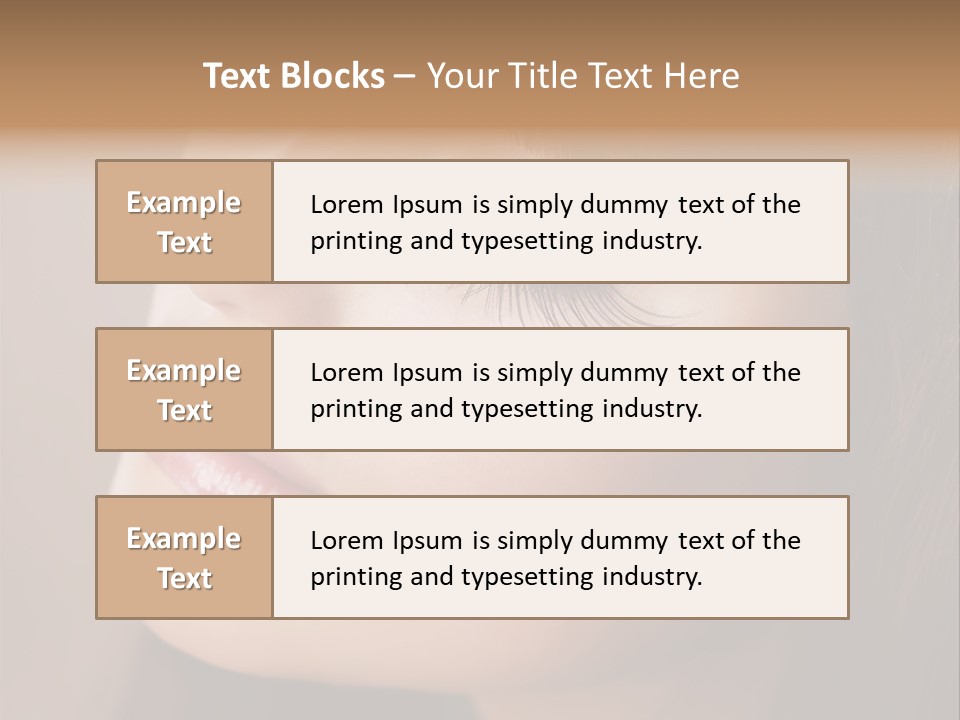 Haircut Girl Red PowerPoint Template