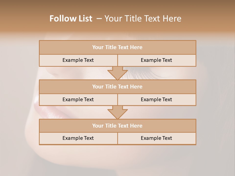 Haircut Girl Red PowerPoint Template