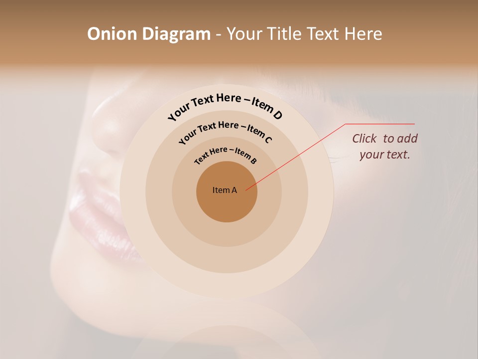 Haircut Girl Red PowerPoint Template