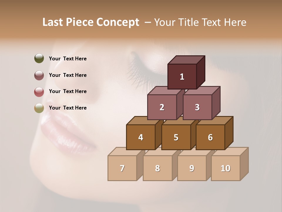 Haircut Girl Red PowerPoint Template