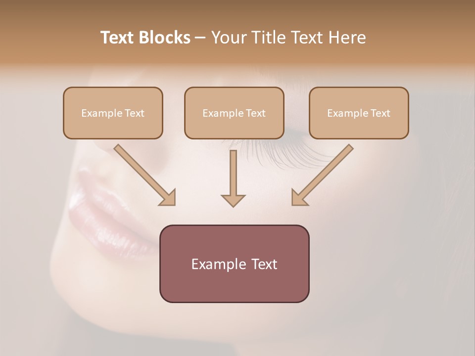 Haircut Girl Red PowerPoint Template