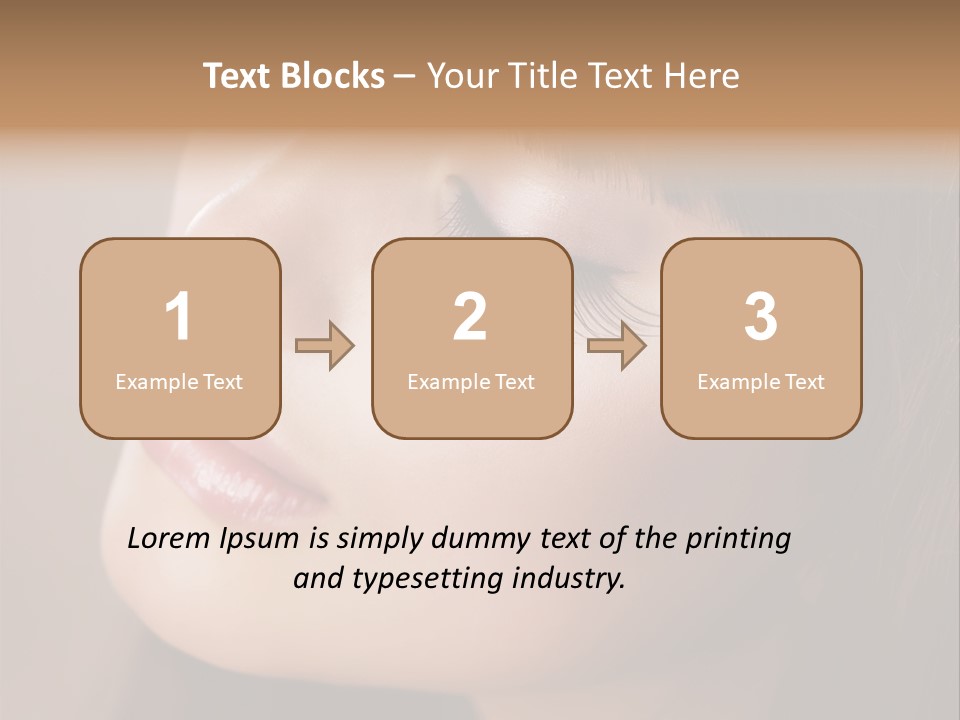 Haircut Girl Red PowerPoint Template