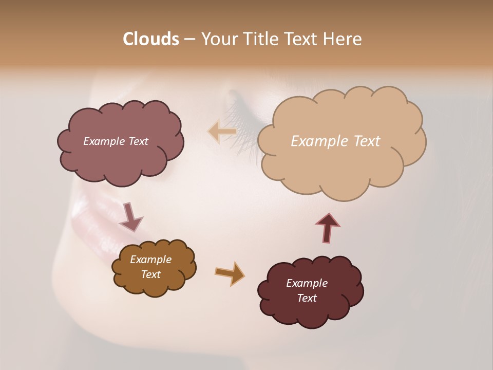 Haircut Girl Red PowerPoint Template