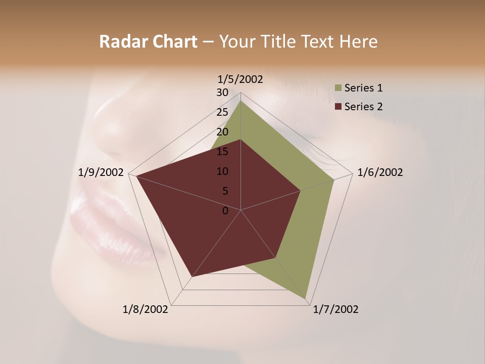 Haircut Girl Red PowerPoint Template