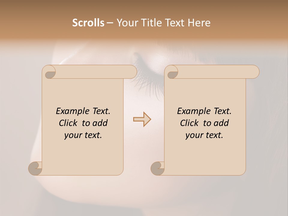 Haircut Girl Red PowerPoint Template