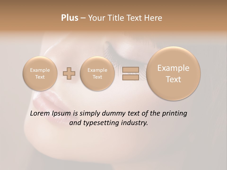 Haircut Girl Red PowerPoint Template