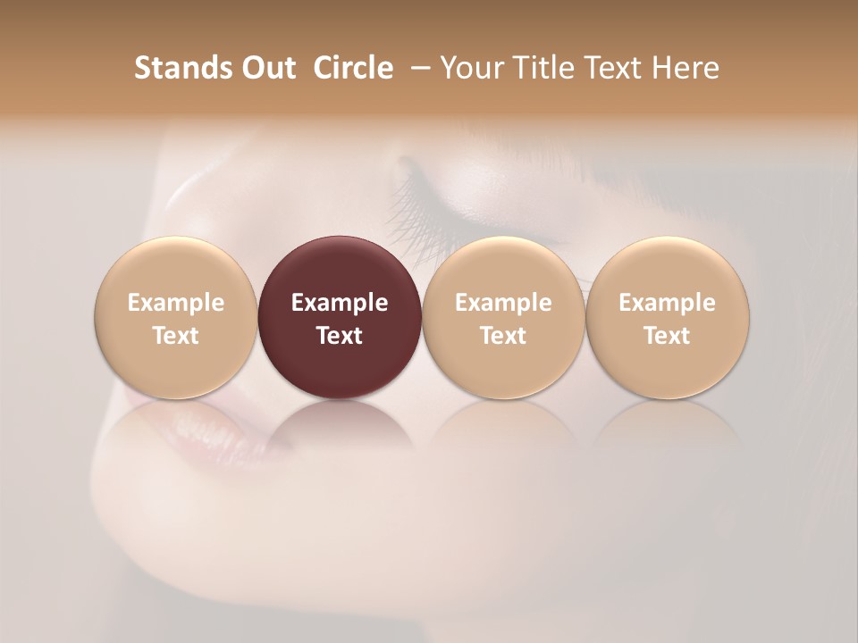 Haircut Girl Red PowerPoint Template